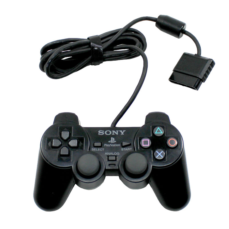 Controller PS2 DualShock 2 nero cablato qualità originale Sony